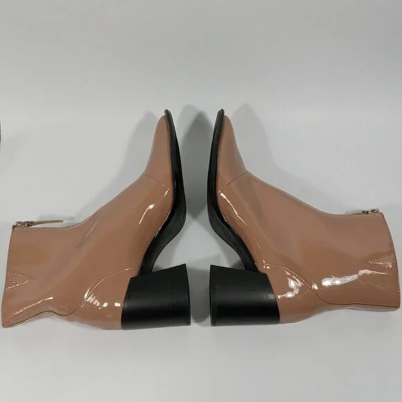 OPEN EDIT 'Chloe' Front Zip Carmel Color Tan Beige Boots Womens Size 7.5M - Picture 9 of 15